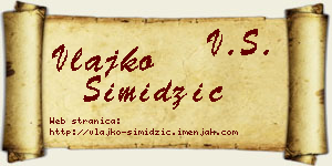 Vlajko Simidžić vizit kartica